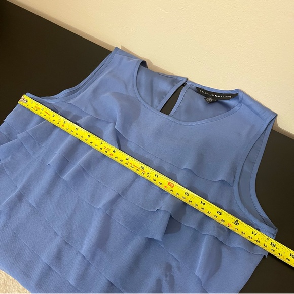 White House Black Market Sleeveless Ruffle Blouse - Picture 9 of 11